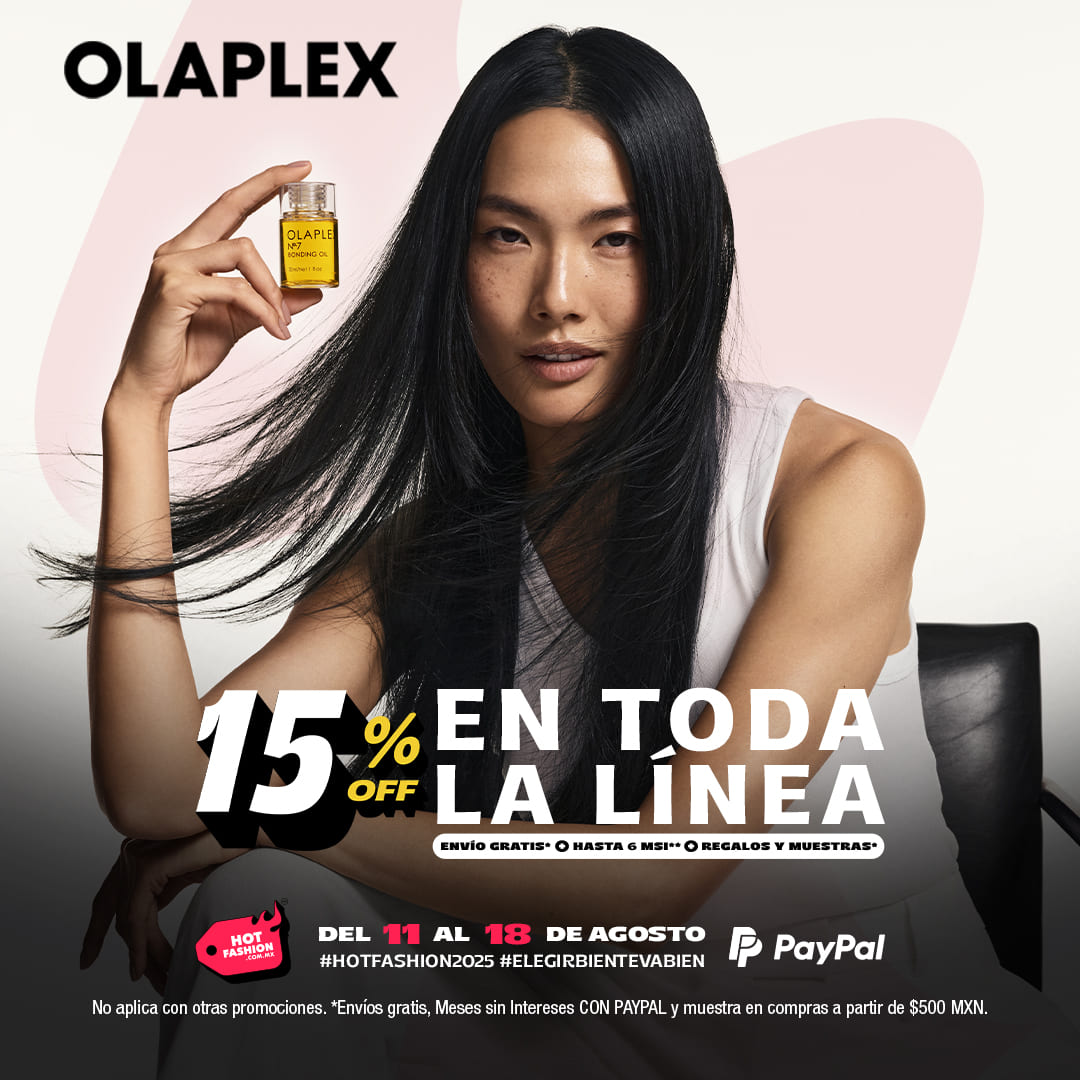 ¿Fan de Olaplex? Aprovecha 15% OFF en toda la línea durante Hot Fashion. 