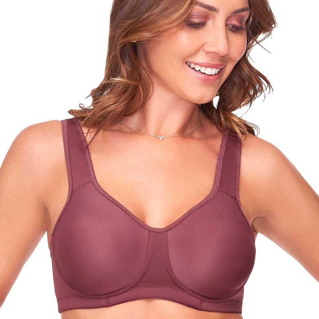 Bra de copa moldeada y tela gruesa que te brinda máximo soporte y comodidad.