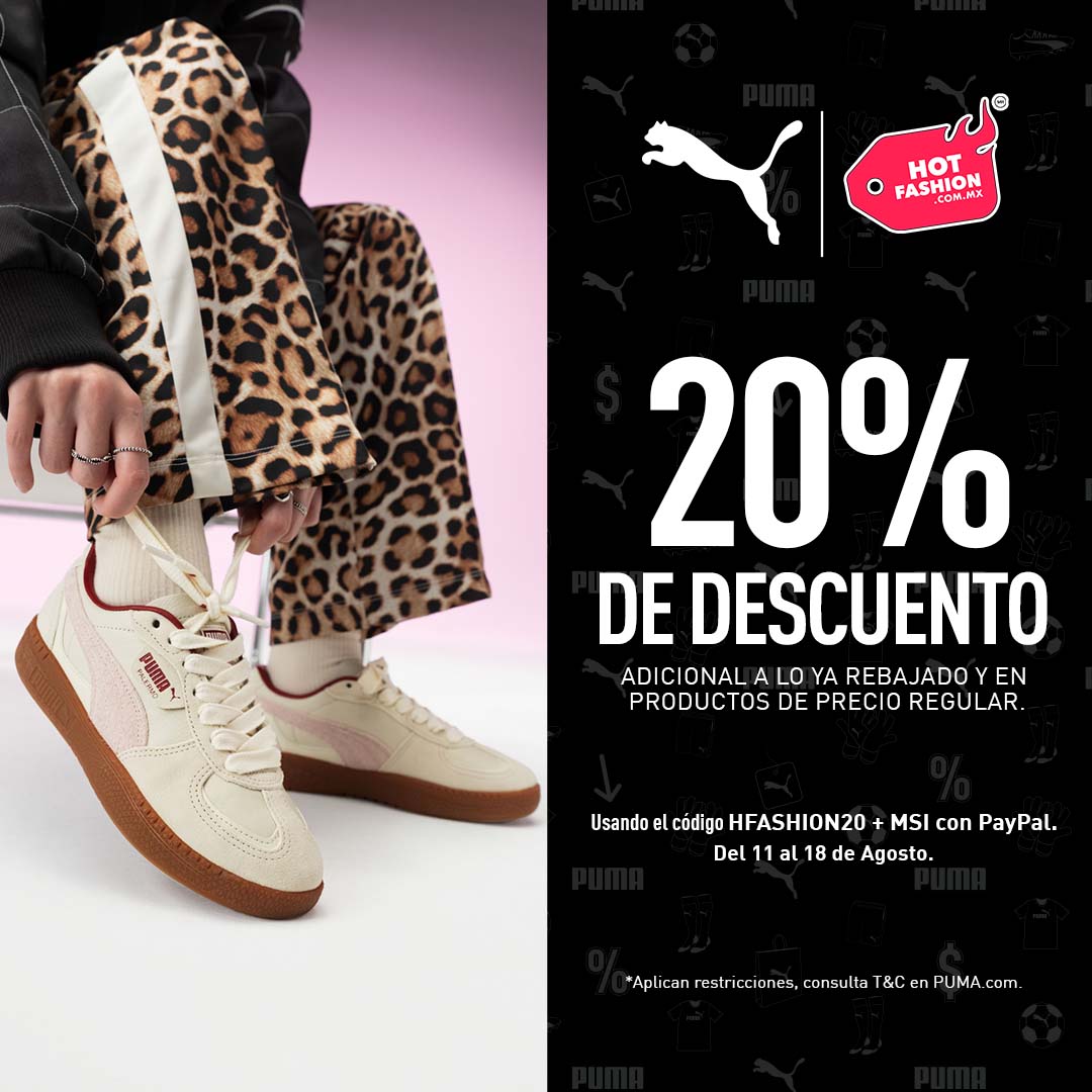 20% adicional a lo ya rebajado con el cupón HFASHION20 en PUMA.com 