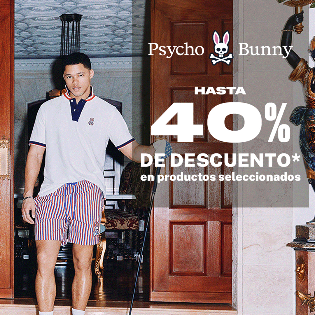 Ropa premium con hasta 40% de descuento en productos seleccionados Psycho Bunny
